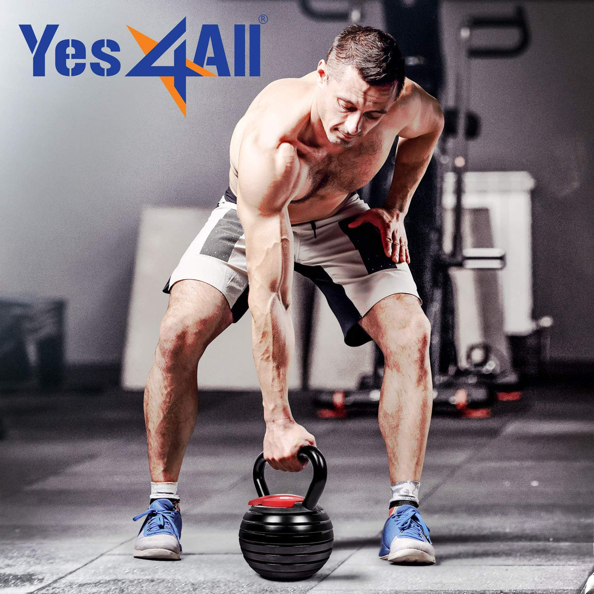 Adjustable Kettlebell Set with Space-Saving Design