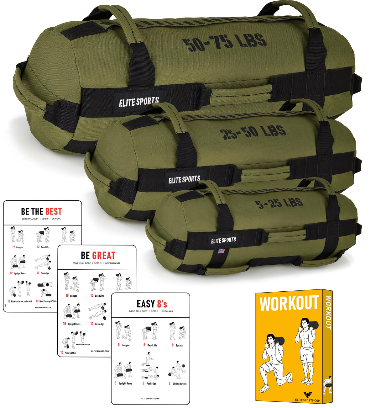 Unfilled Training Sandbag with Multi-Grip Handles