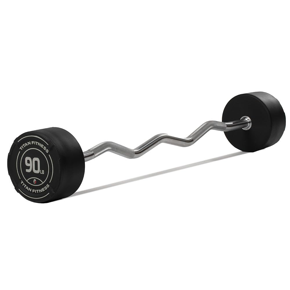 Rubber Fixed Barbell for Strength & Weight Training