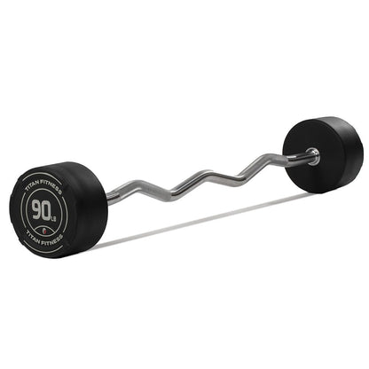Rubber Fixed Barbell for Strength & Weight Training