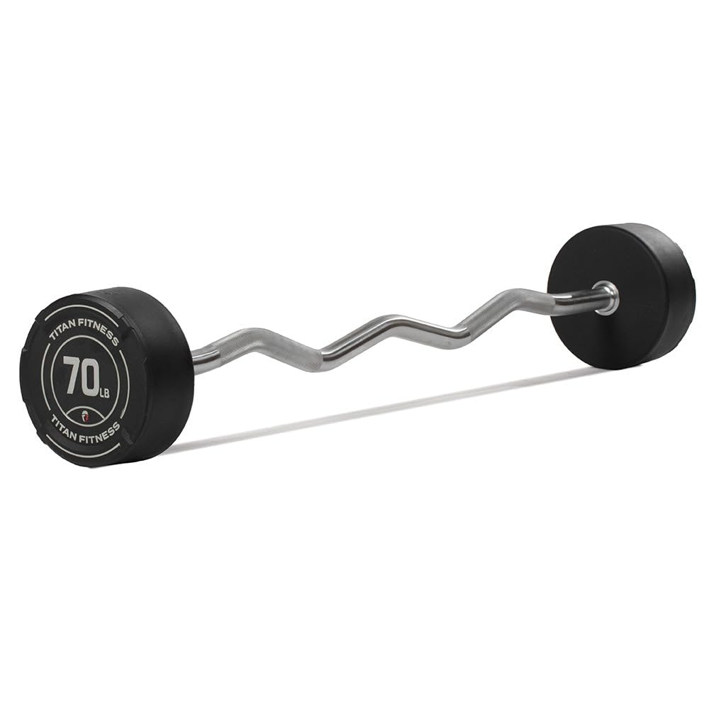Rubber Fixed Barbell for Strength & Weight Training