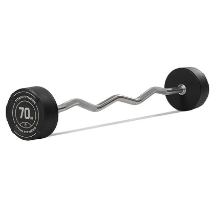 Rubber Fixed Barbell for Strength & Weight Training