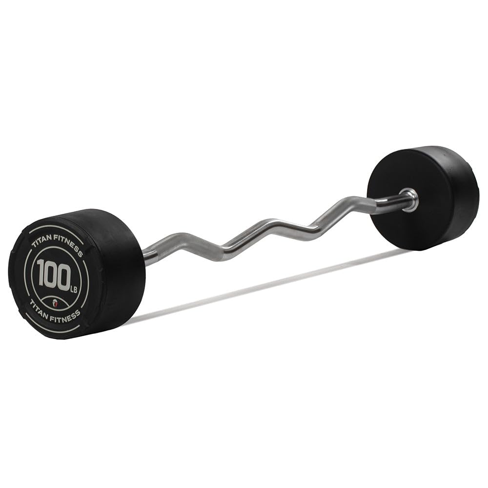 Rubber Fixed Barbell for Strength & Weight Training