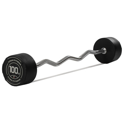 Rubber Fixed Barbell for Strength & Weight Training