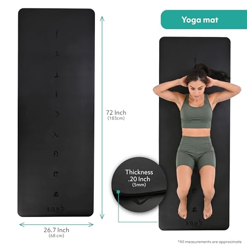 5mm Non-Slip Yoga Mat with Natural Rubber Grip