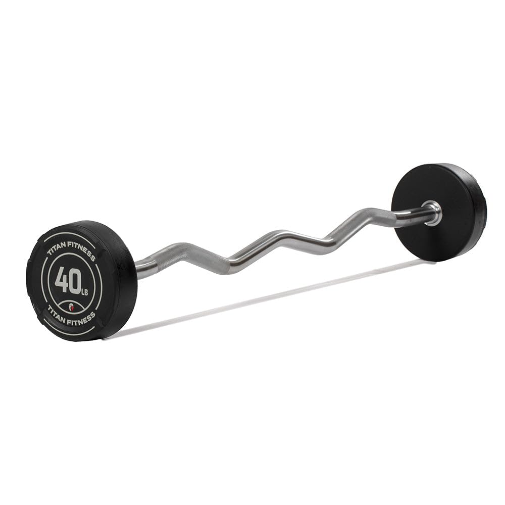 Rubber Fixed Barbell for Strength & Weight Training