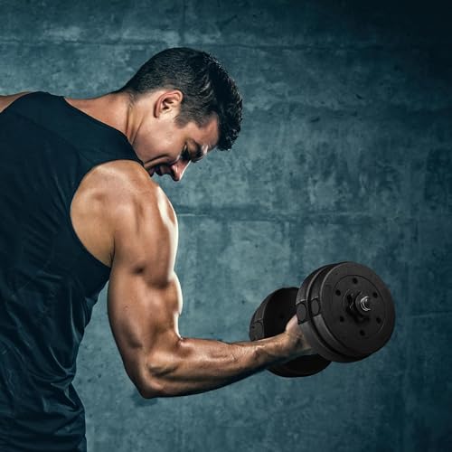 Adjustable Dumbbell Set with Secure Spinlock Collars