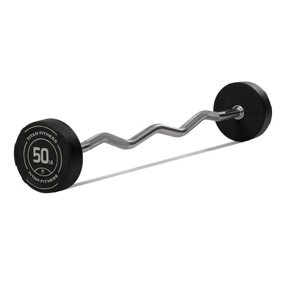 Rubber Fixed Barbell for Strength & Weight Training