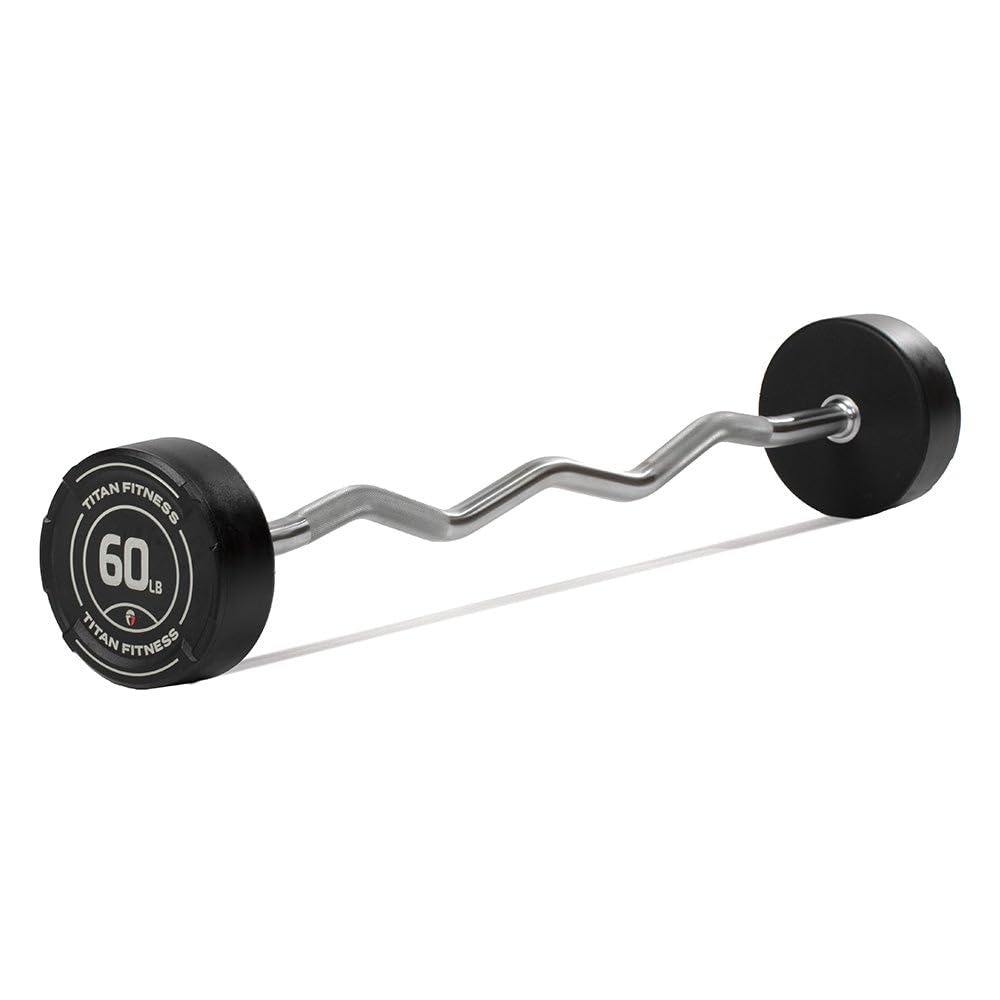 Rubber Fixed Barbell for Strength & Weight Training