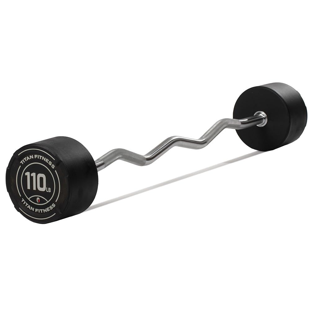 Rubber Fixed Barbell for Strength & Weight Training