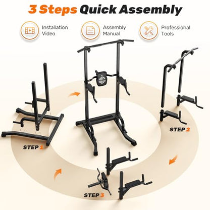 Free-Standing Pull-Up Tower for Full-Body Training