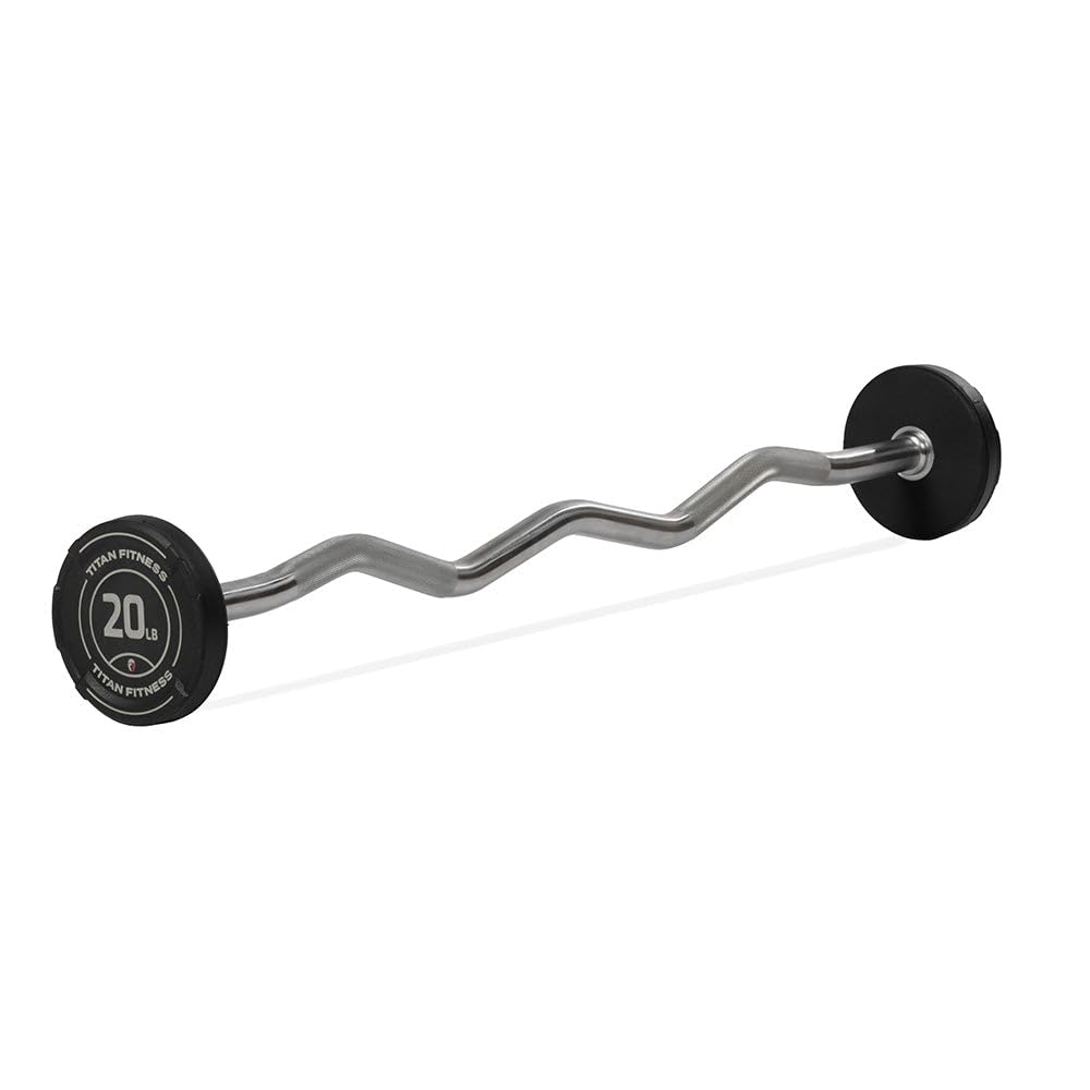 Rubber Fixed Barbell for Strength & Weight Training