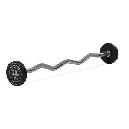 Rubber Fixed Barbell for Strength & Weight Training