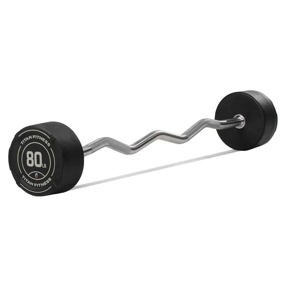 Rubber Fixed Barbell for Strength & Weight Training