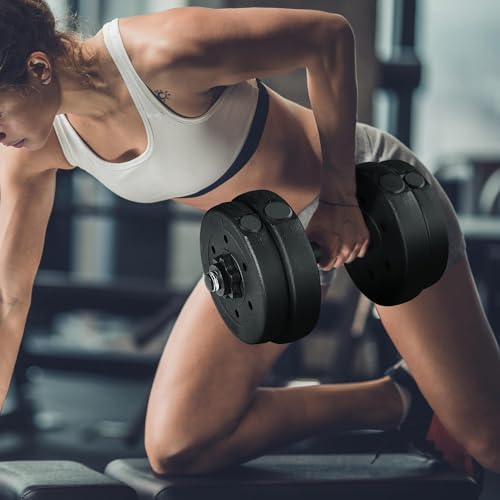 Adjustable Dumbbell Set with Secure Spinlock Collars