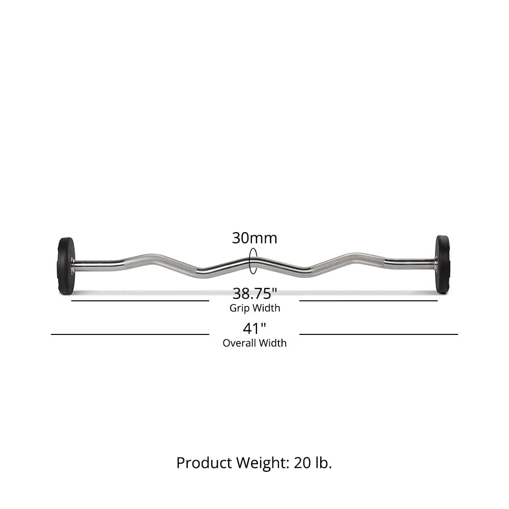 Rubber Fixed Barbell for Strength & Weight Training