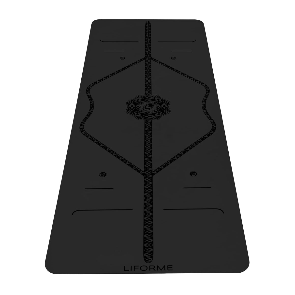 Printed Yoga Mat with Alignment Guide & High-Grip Surface
