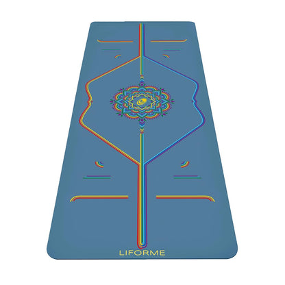 Printed Yoga Mat with Alignment Guide & High-Grip Surface