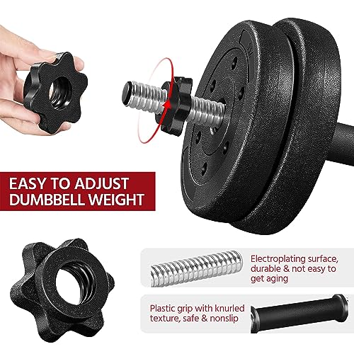 Adjustable Dumbbell Set with Secure Spinlock Collars