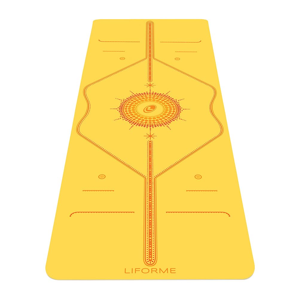 Printed Yoga Mat with Alignment Guide & High-Grip Surface