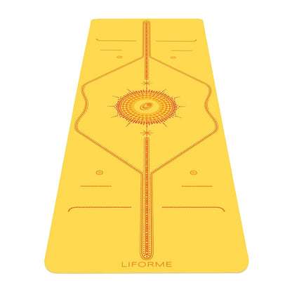 Printed Yoga Mat with Alignment Guide & High-Grip Surface