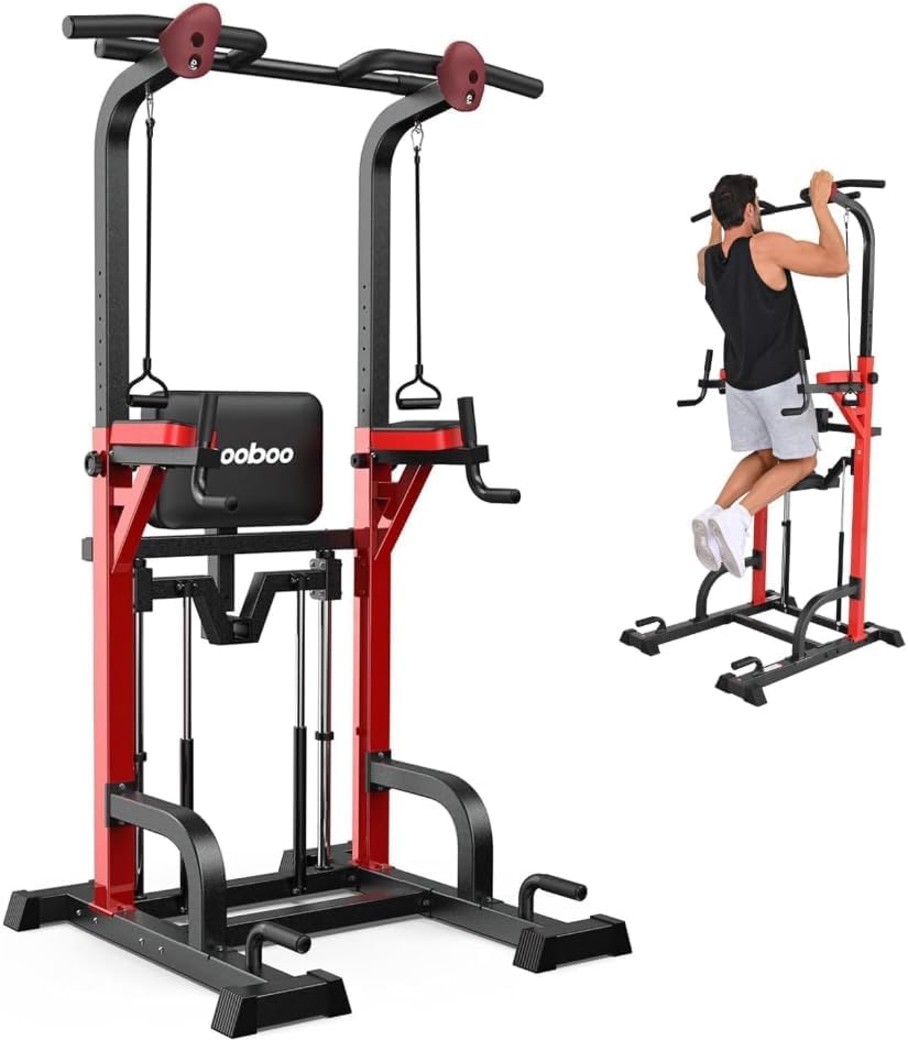 450LB Adjustable Power Tower with Pull-Up & Dip Station