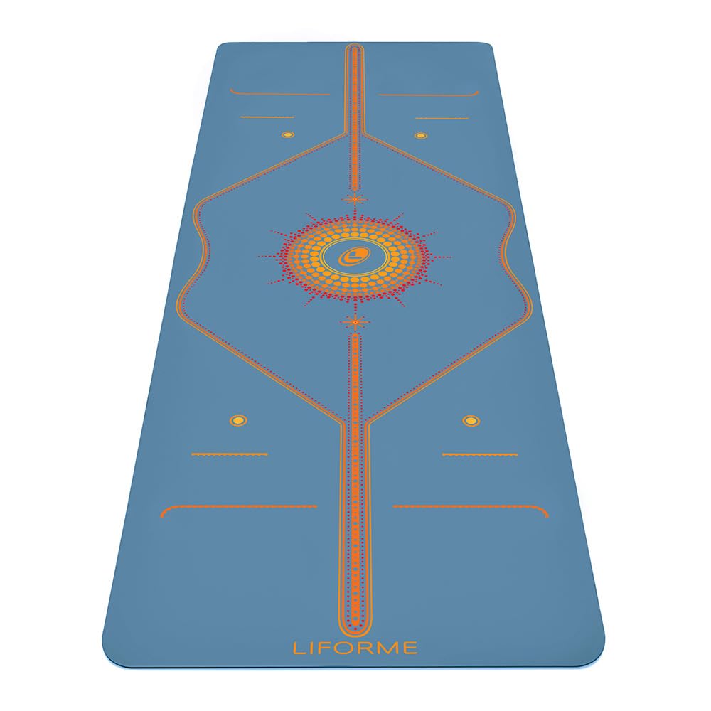 Printed Yoga Mat with Alignment Guide & High-Grip Surface
