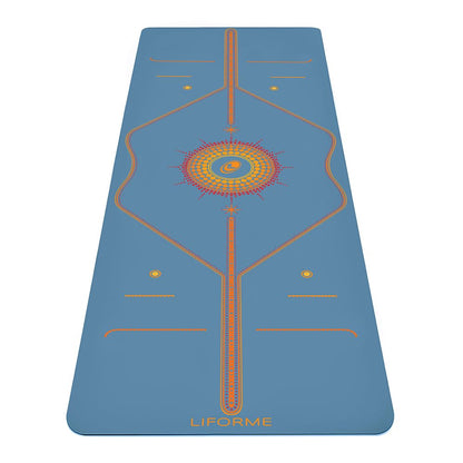 Printed Yoga Mat with Alignment Guide & High-Grip Surface