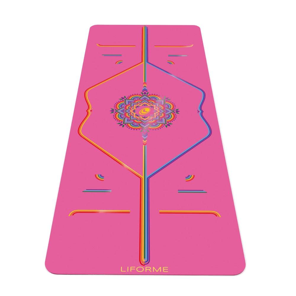 Printed Yoga Mat with Alignment Guide & High-Grip Surface