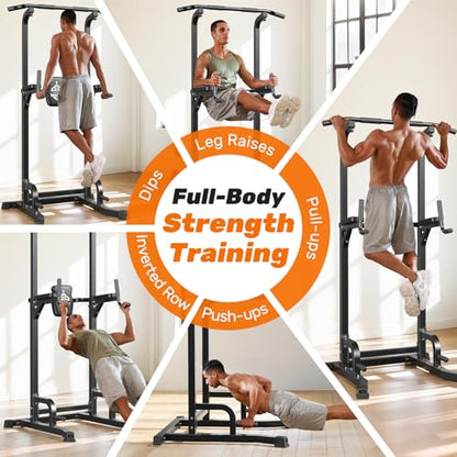 Free-Standing Pull-Up Tower for Full-Body Training