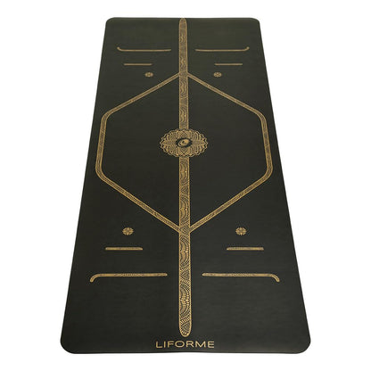 Printed Yoga Mat with Alignment Guide & High-Grip Surface