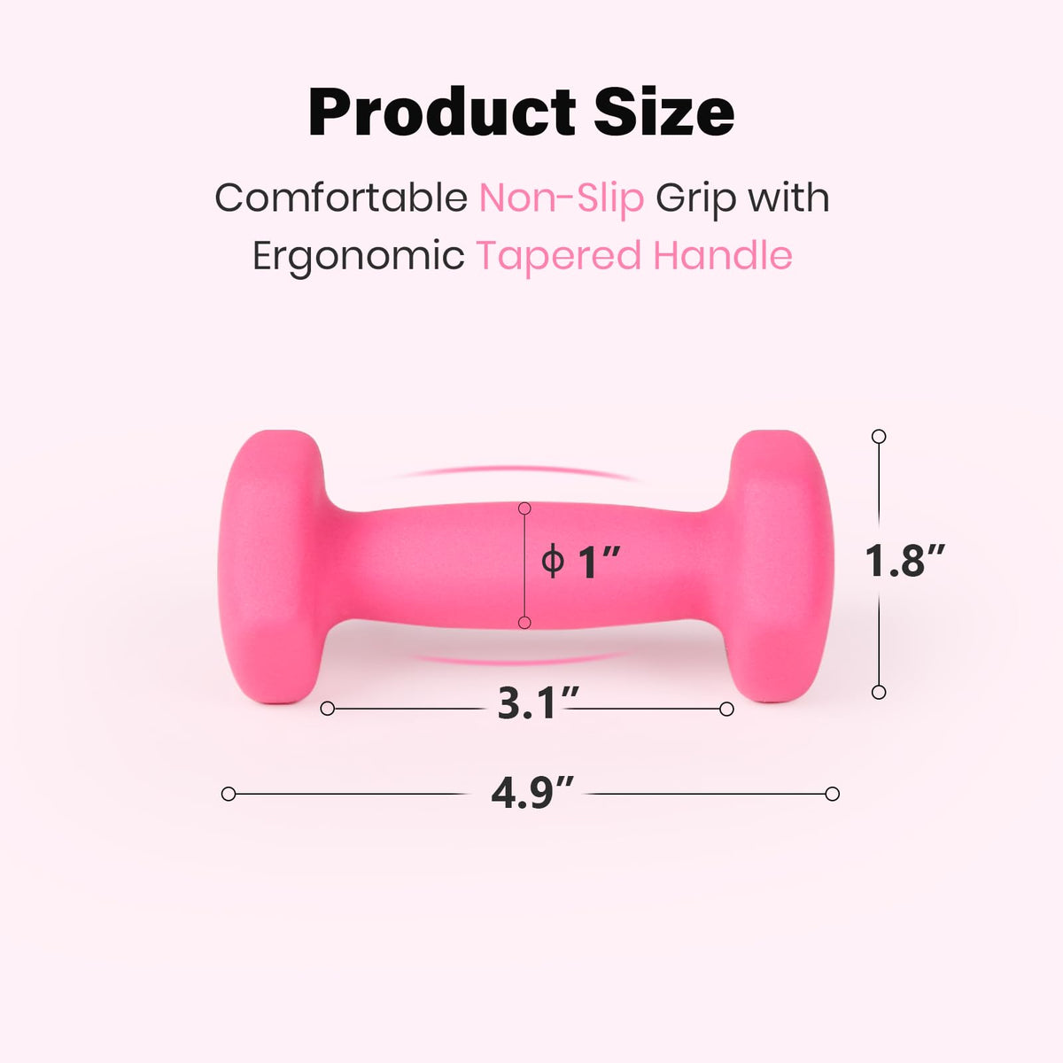 Neoprene Hex Dumbbell Pair with Anti-Slip Grip
