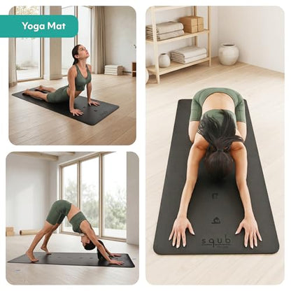 5mm Non-Slip Yoga Mat with Natural Rubber Grip