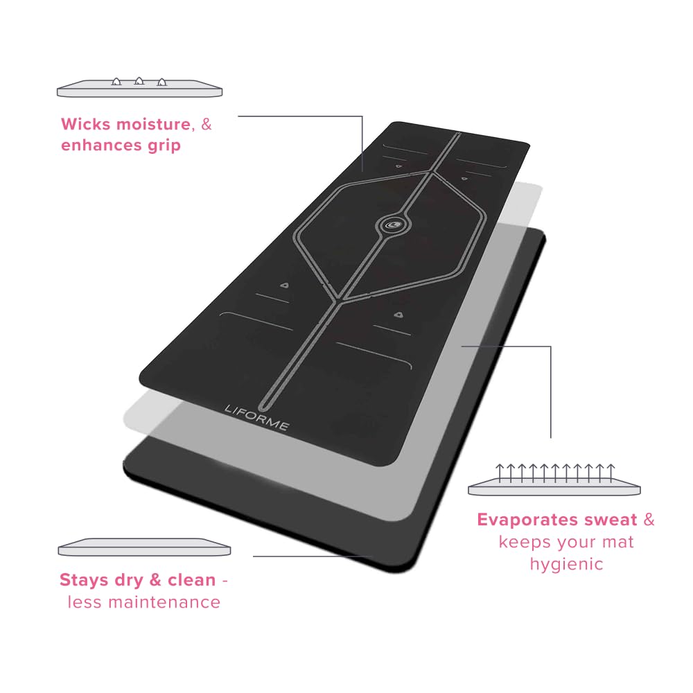 XL Yoga Mat with Alignment Guide & Advanced Grip