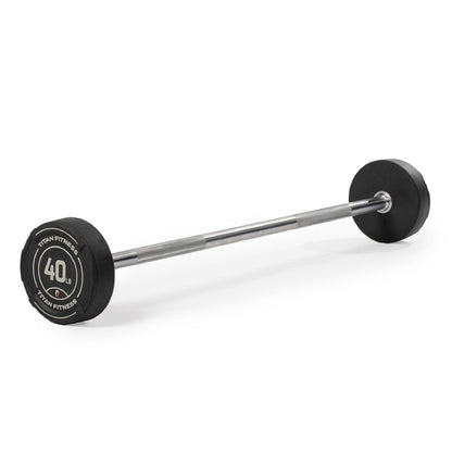 Rubber Fixed Barbell for Strength & Weight Training