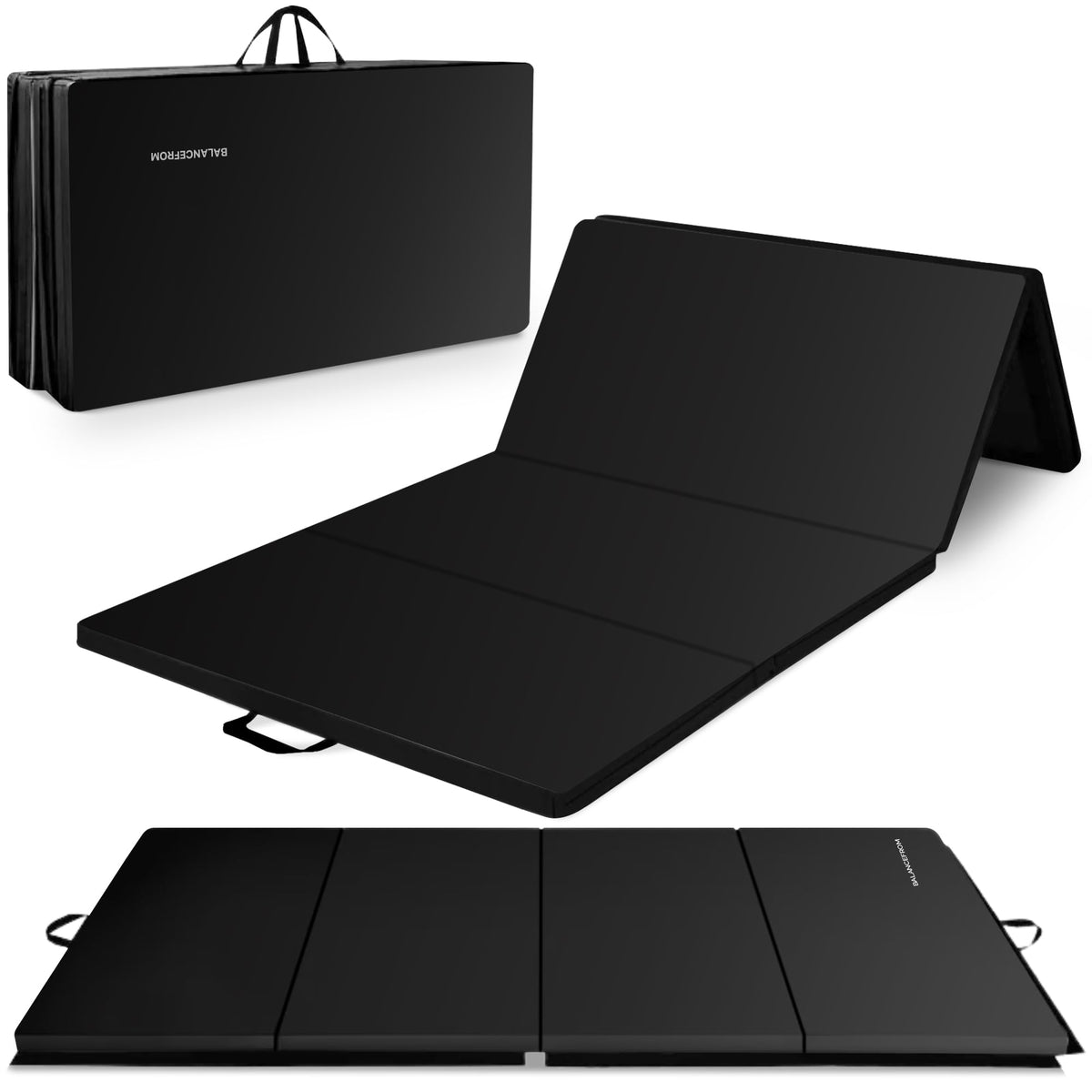4-Panel Folding Gym Mat with 2-Inch Thick Padding