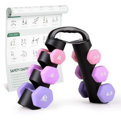 Neoprene Hex Dumbbell Pair with Anti-Slip Grip