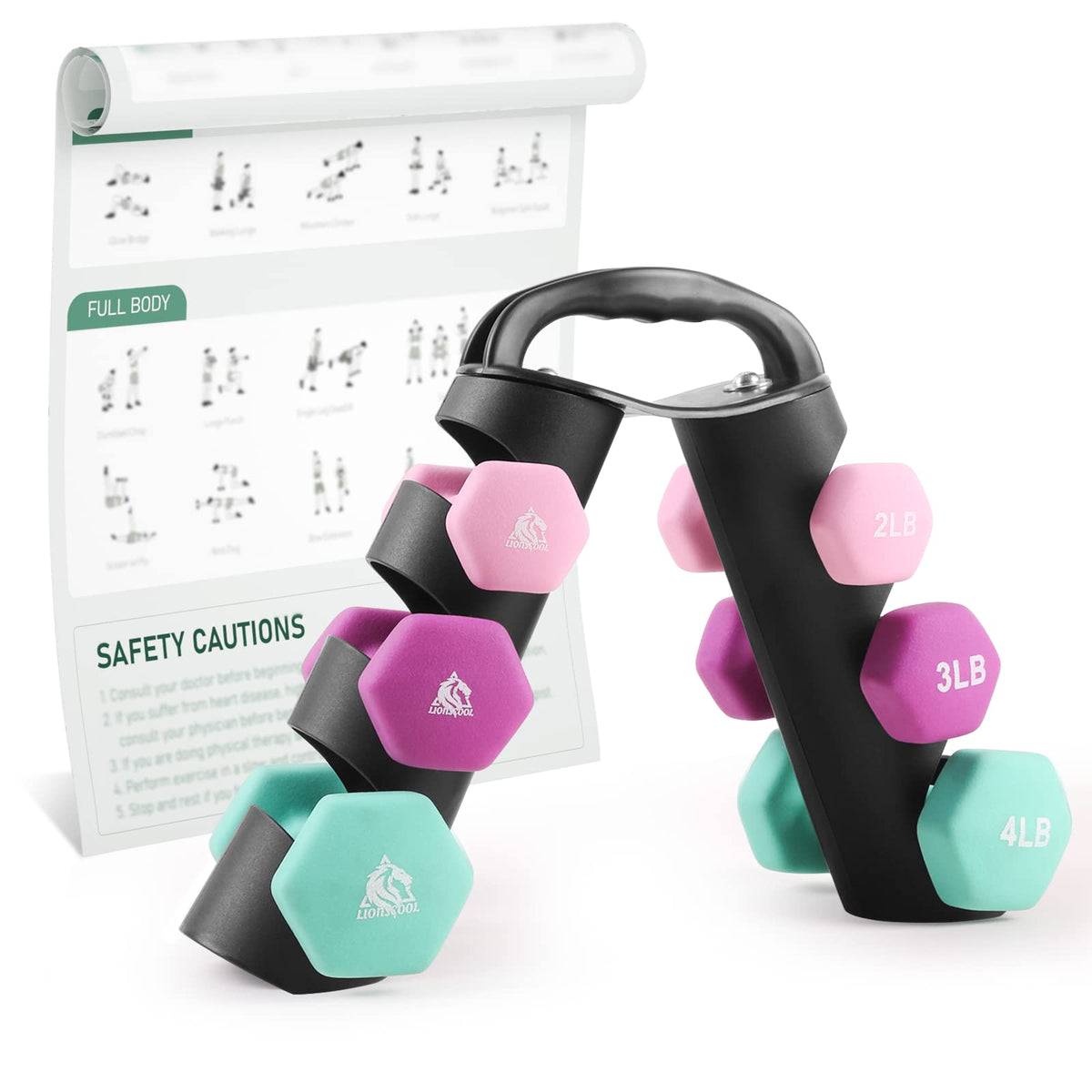 Neoprene Hex Dumbbell Pair with Anti-Slip Grip