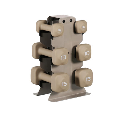 Neoprene Dumbbell Set with Compact Storage Rack
