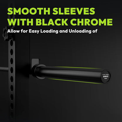 Olympic Barbell Set with Bumper Plates & Rack
