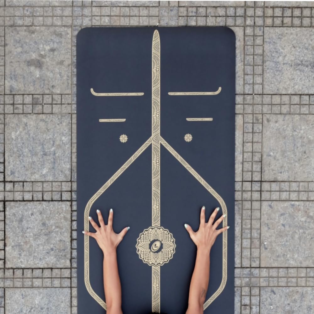 Printed Yoga Mat with Alignment Guide & High-Grip Surface
