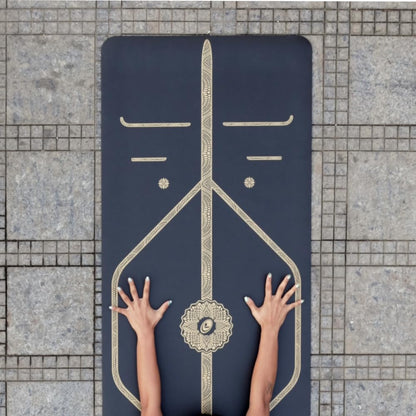 Printed Yoga Mat with Alignment Guide & High-Grip Surface