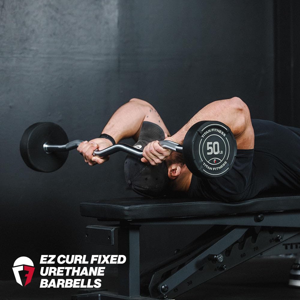 Rubber Fixed Barbell for Strength & Weight Training