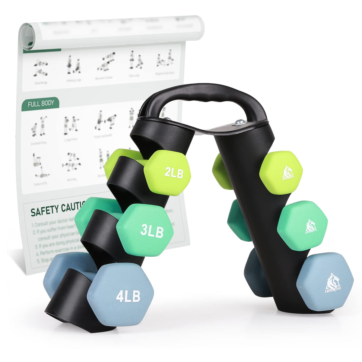 Neoprene Hex Dumbbell Pair with Anti-Slip Grip