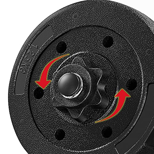 Adjustable Dumbbell Set with Secure Spinlock Collars