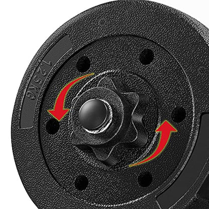 Adjustable Dumbbell Set with Secure Spinlock Collars