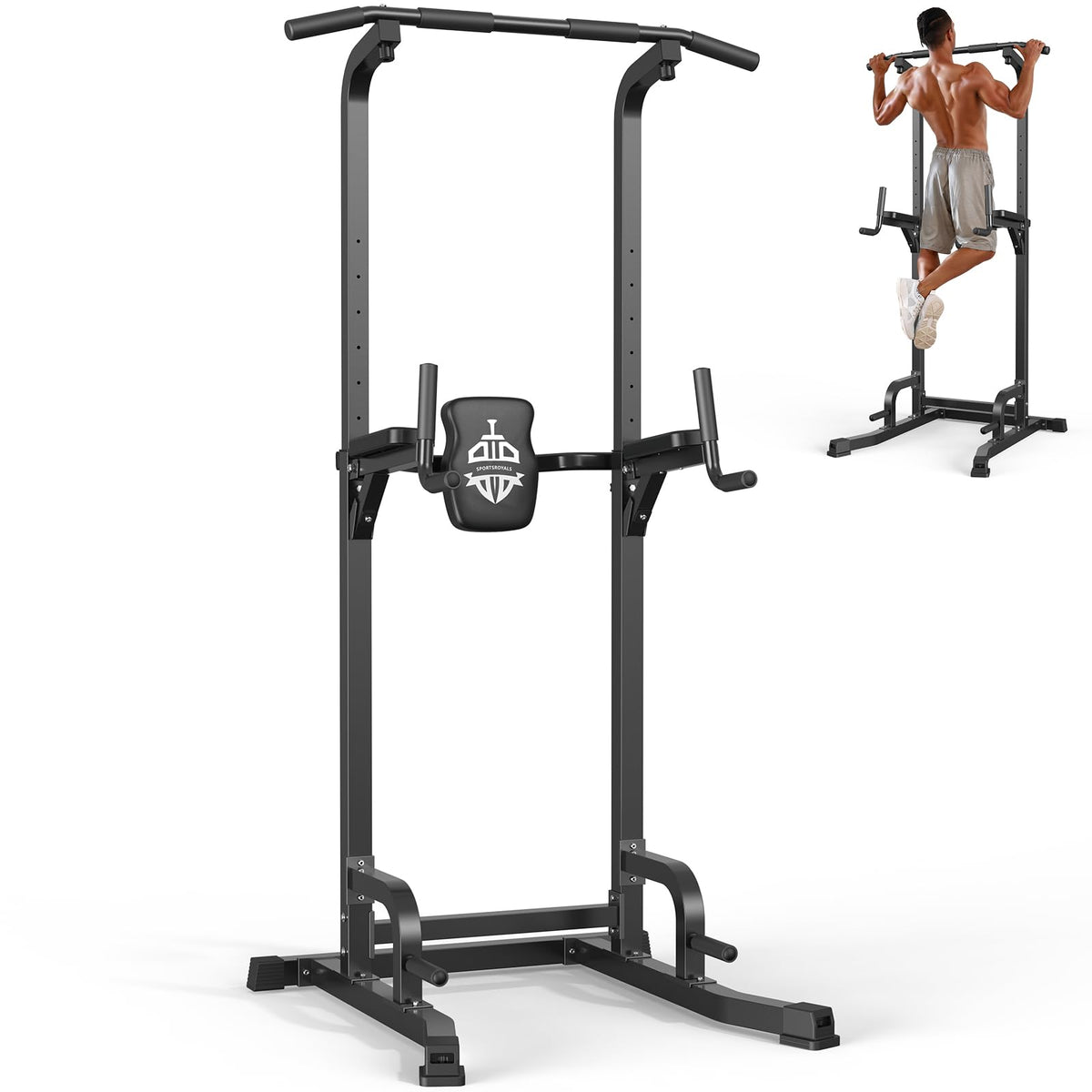 Free-Standing Pull-Up Tower for Full-Body Training