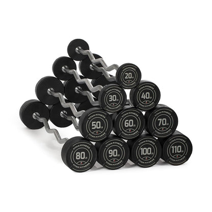 Rubber Fixed Barbell for Strength & Weight Training