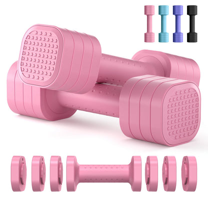 4-in-1 Adjustable Dumbbells with Soft-Grip Handles