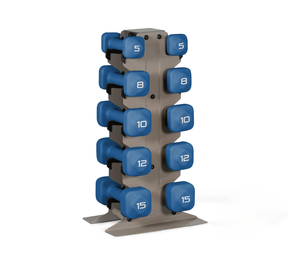 Neoprene Dumbbell Set with Compact Storage Rack